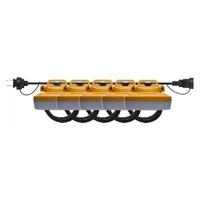 Satco 50' 5 Light 60 watt 120 volt Orange 5000K Daylight LED Work Light