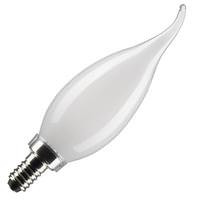 Satco 3 watt 120 volt CA10 Candelabra Screw Base 2700K Warm White LED Light Bulb