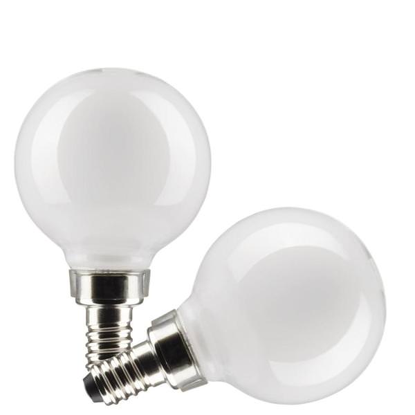 4.5 watt 120 volt G16.5 Candelabra Screw Base 2700K Warm White LED Light Bulb (2 Pack)
