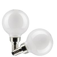 Satco 4.5 watt 120 volt G16.5 Candelabra Screw Base 2700K Warm White LED Light Bulb (2 Pack)