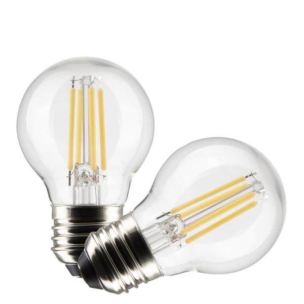 4 watt 120 volt G16.5 Medium Screw Base 2700K Warm White LED Light Bulb (2 Pack)