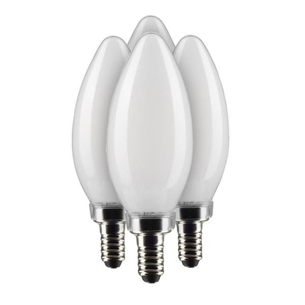 4 watt 120 volt B11 Candelabra Screw Base 3000K Natural White LED Light Bulb (4 Pack)