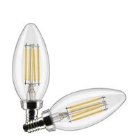 Satco 5.5 watt 120 volt B11 Candelabra Screw Base 2700K Warm White LED Light Bulb (2 Pack) 