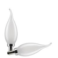Satco 4 watt 120 volt CA10 Candelabra Screw Base 2700K Warm White LED Light Bulb (2 Pack)