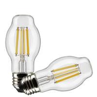 Satco 8 watt 120 volt BT15 Medium Screw Base 2700K Natural White LED Light Bulb (2 Pack)