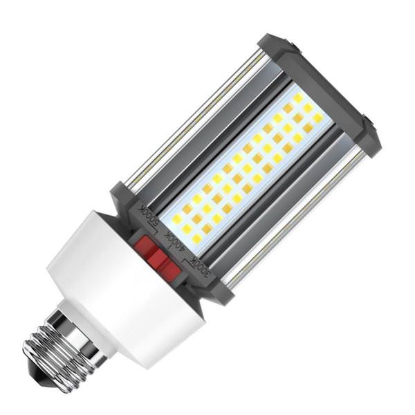 18 watt 120/347 volt Medium Screw Base CCT Selectable White LED Light Bulb