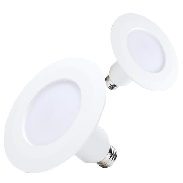 4" 8.5 watt 120 volt Medium Screw Base CCT Selectable LED Downlight (2 Pack)