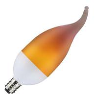 Satco 2 watt 120 volt B11 Candelabra Screw Base 1400K Amber LED Light Bulb