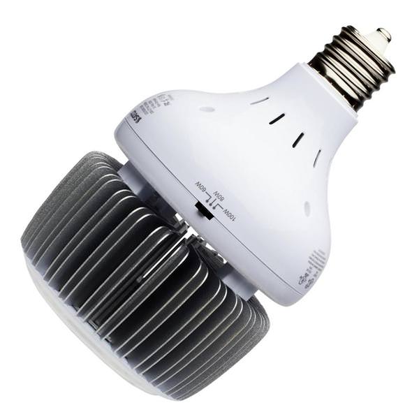 Selectable watt 120/277 volt Hi-Bay Extended Mogul Screw Base 5000K Daylight LED Light Bulb
