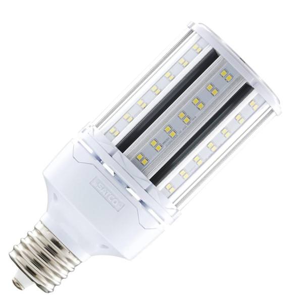45 watt 120/277 volt Corncob Extended Mogul Screw Base 4000K Cool White LED Light Bulb
