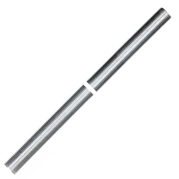 24" Zinc Plated 1/8 IP Silver Steel Nipple