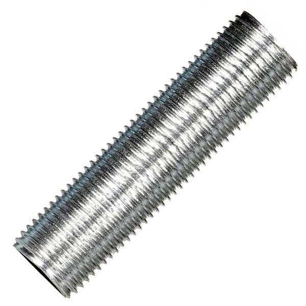 4" Zinc Plated 1/8 IP Silver Steel Nipple