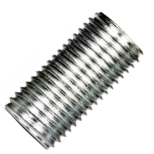 1" Zinc Plated 1/4 IP Silver Steel Nipple