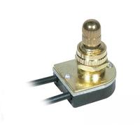 Satco On / Off Single Circuit Brass Plated Rotary Switch
