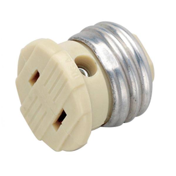 Medium Base Polarized Ivory Polarized Socket Plug Adapter