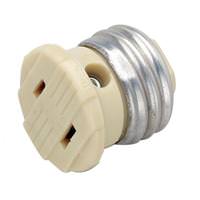 Satco Medium Base Polarized Ivory Polarized Socket Plug Adapter