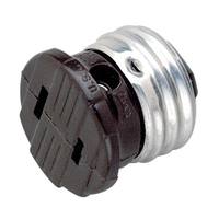 Satco Medium Base Polarized Brown Socket Plug Adapter