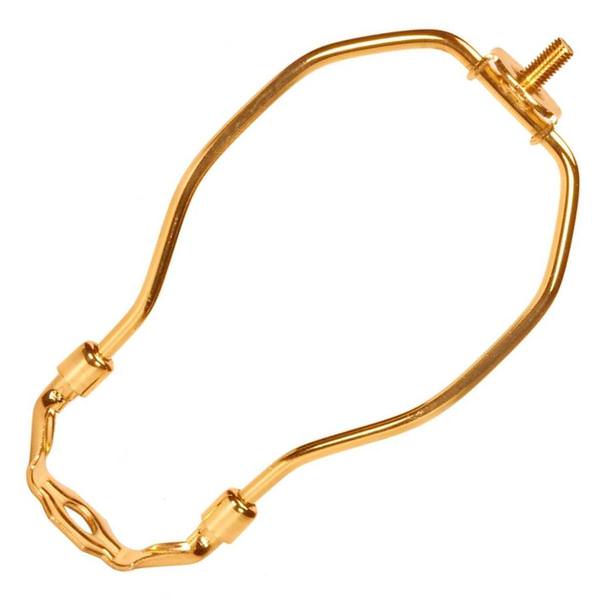 13.5" Light Duty Polished Brass Lamp Harp