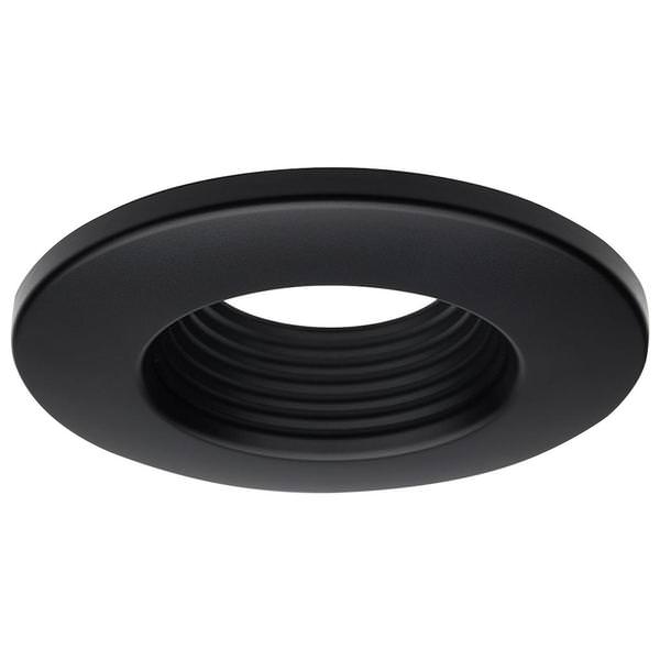 4" Round Black Deep Baffle Trim for Recessed Downlight