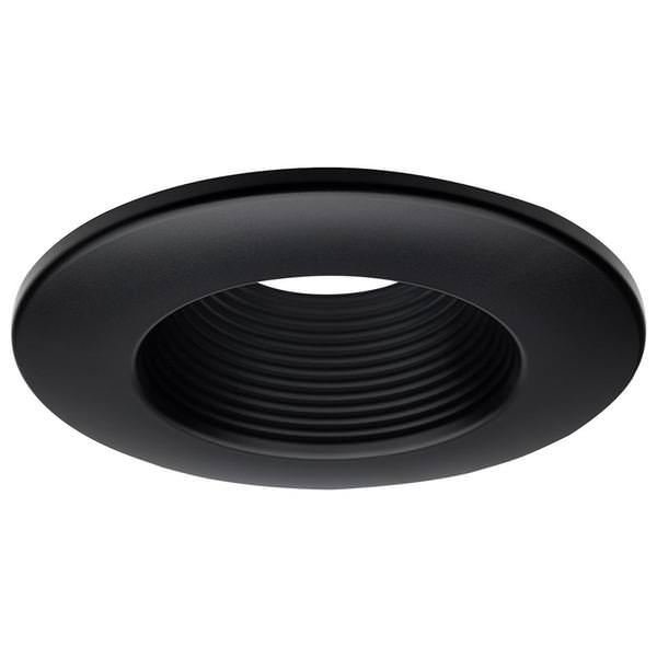 6" Black Round Deep Baffle Trim for Recessed Downlights