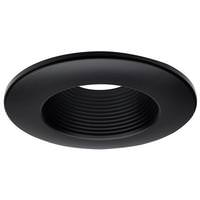 Satco 6" Black Round Deep Baffle Trim for Recessed Downlights