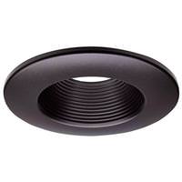 Satco 6" Round Bronze Deep Baffle Trim for Recessed Downlights