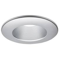 Satco 6" Round Brushed Nickel Deep Baffle Trim for Recessed Downlights
