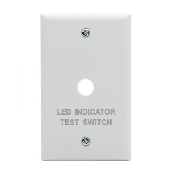 Emergency Remote Test Switch Single Gang White Wall Plate