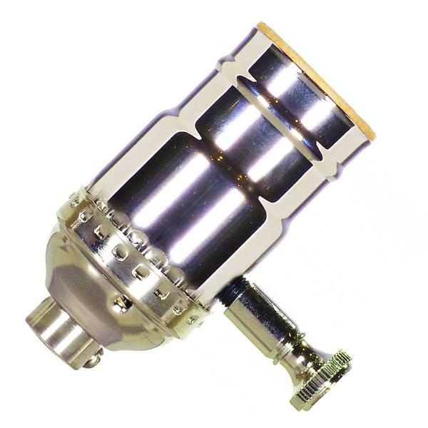 Full Range Screw Polished Nickel Turn Knob Dimmer Socket