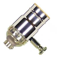 Satco Full Range Screw Polished Nickel Turn Knob Dimmer Socket