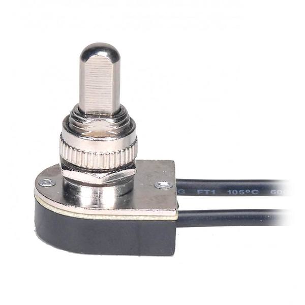 On-Off Single Circuit Nickel Plated Metal Push Switch