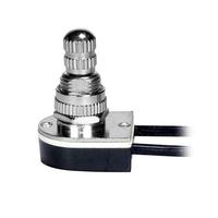 Satco On-Off Single Circuit Nickel Plated Metal Rotary Switch
