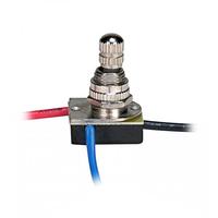 Satco 3-Way 2 Circuit Nickel Plated Metal Rotary Switch