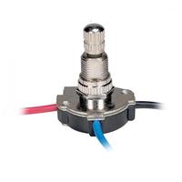 Satco 3-Way 2 Circuit Nickel Plated Metal Rotary Switch