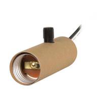 Satco Full Range Medium Base Black/White Socket Dimmer with Removable Black Knob