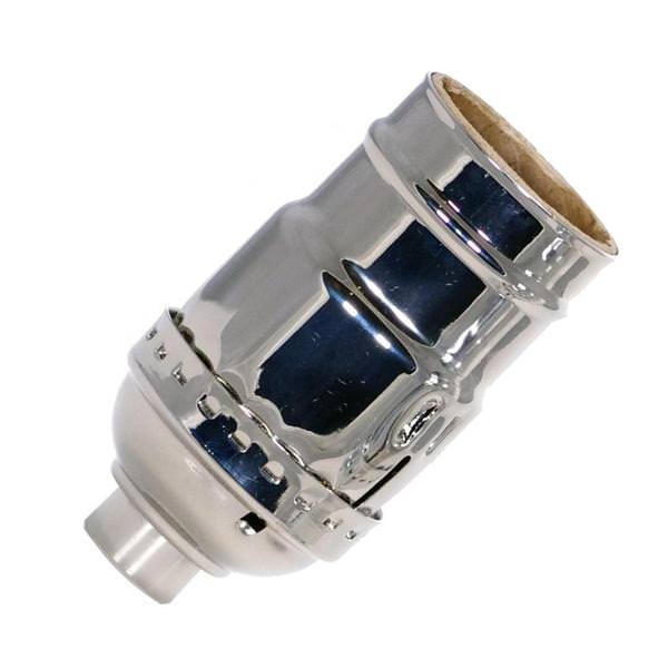 3-Way 2 Circuit Screw Polished Nickel Keyless Socket