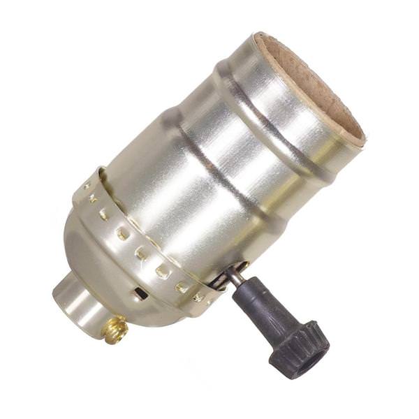 3 Way 2 Circuit Screw Brite Gilt Gold Turn Knob Socket with Removable Knob