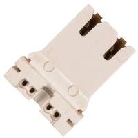 Satco White U-Bend 2-Pin Fluorescent Lampholder for Rapid Start Applications