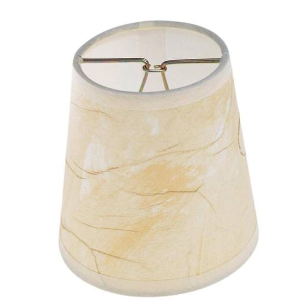 4" Beige Parchment Round Clip On Shade