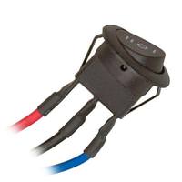 Satco 2 Circuit Snap-In Metal Round Rocker Switch