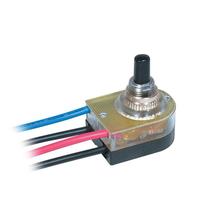 Satco On-Off Single Circuit Nickel Plated Lighted Push Switch