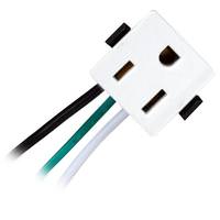 Satco 3 Wire Snap-In White Convenience Outlet