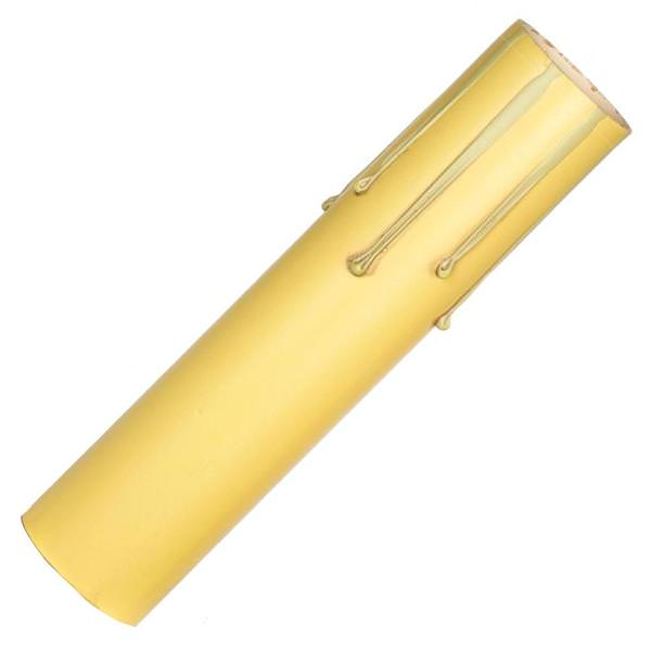 6" Drip Ivory Paper Candle Cover
