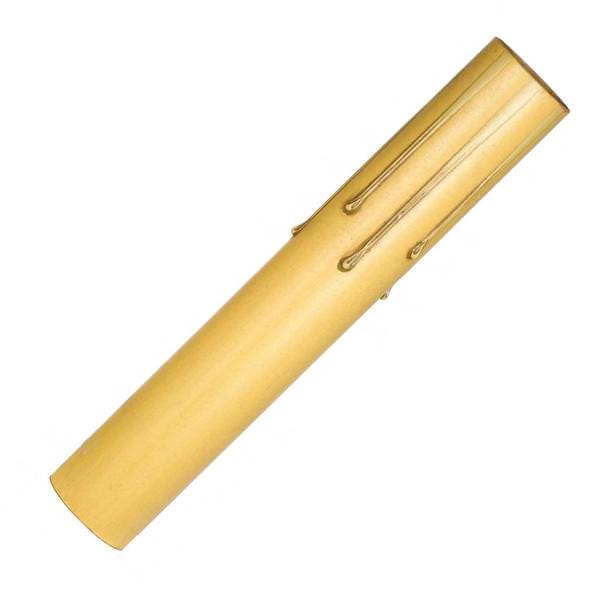 8" Ivory Drip Paper Candle Cover