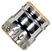 Satco Keyless 3 Piece Polished Nickel Brass Shell With Paper Liner