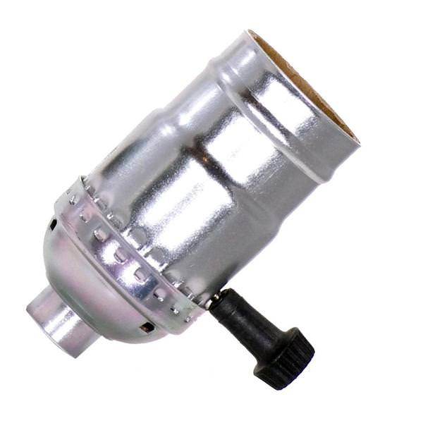 3 Way Slide-In Terminal Nickel Turn Knob Socket with Removable Knob