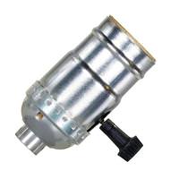 Satco 3-Way  Push-In Terminal 1/8 IPSNickel Turn Knob Socket with Removable Knob