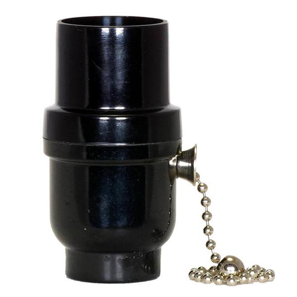 On-Off 1/8 IPS Metal Bushing Nickel Pull Chain Socket