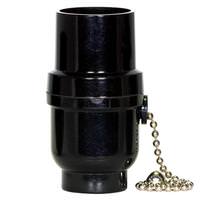 Satco 3-Way 1/8 IPS Metal Bushing Nickel Pull Chain Socket