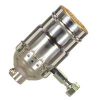 Satco Full Range Screw Terminal 1/8 IPS Polished Nickel Turn Knob Dimmer Socket
